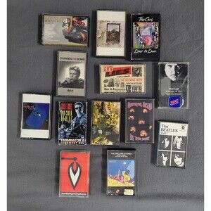 Rock Cassette Tapes Lot Grateful Dead Led Zeppelin Bowie (13 Total) 80s Grunge